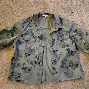 Distressed Floral Jacket Maurices L